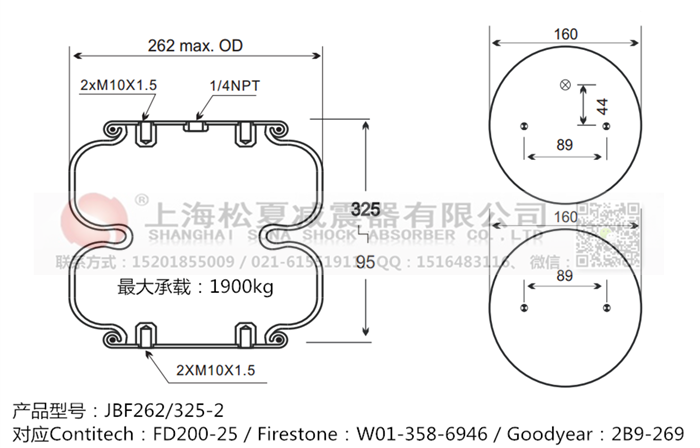 JBF262/325-2橡膠<a href='http://ycunz.cn/' target='_blank'><u>空氣彈簧</u></a>