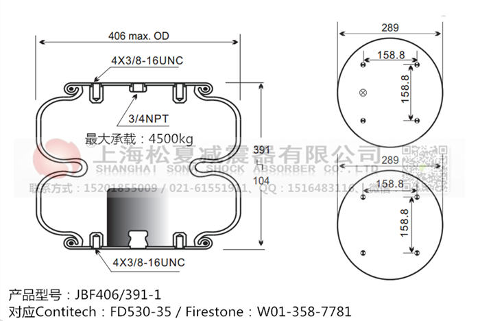 JBF406/391-2橡膠<a href='http://ycunz.cn/' target='_blank'><u>空氣彈簧</u></a>